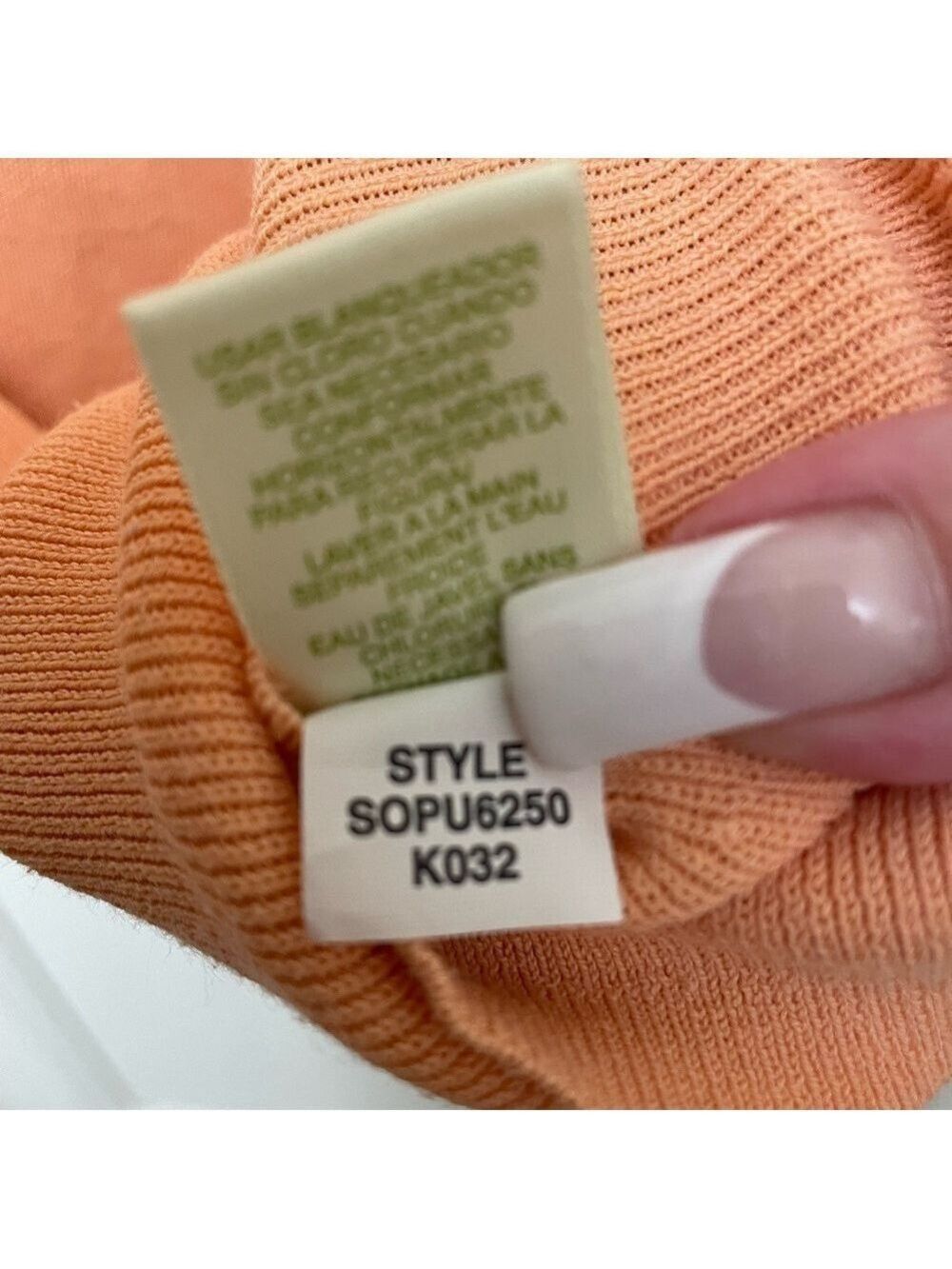 Sigrid Olsen Short Sleeve Top Peach & Pink Size SP Vintage Y2K - Picture 7 of 12